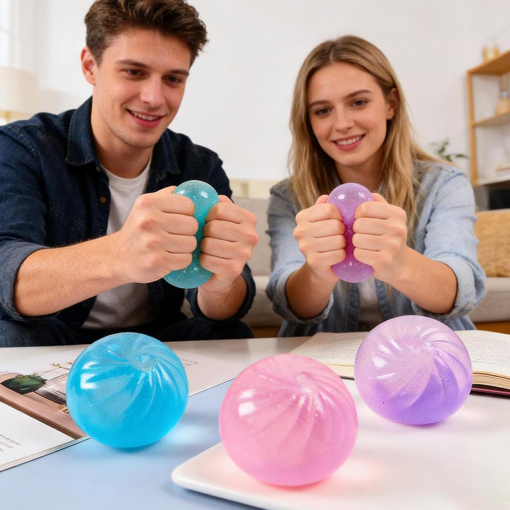 1pcs Cute Squeeze Dumpling Toy Soft Fidget Bun Shape Fidget Toy For Kids Teens Adults Soft Bun Stress Ball Squeeze Fidget Toys