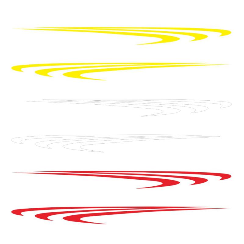 

2Psc DIY универсальные автомобильные наклейки на кузов, боковые полосы, графические наклейки, самоклеящиеся, съемные