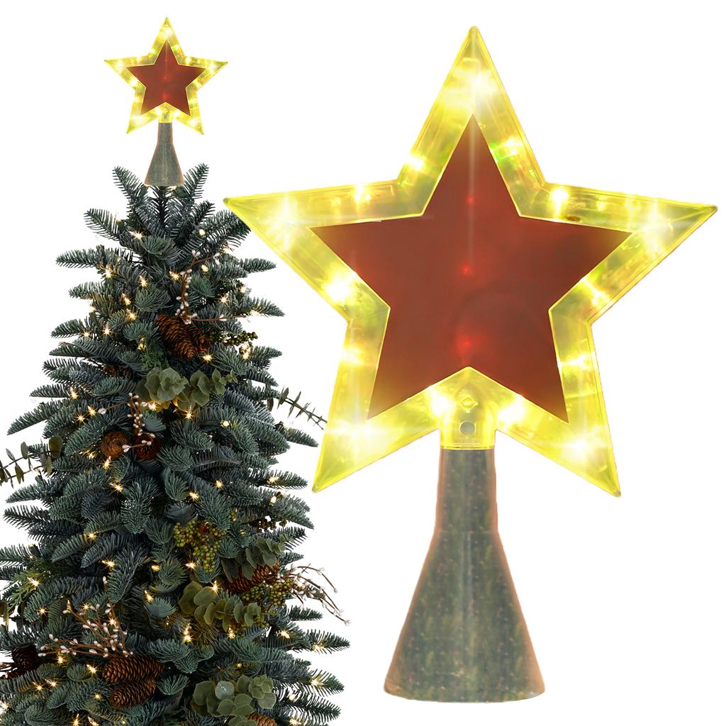 Christmas Star Tree Topper with LED Lights & Music Christmas Tree Topper Star Christmas Tree Ornament for Christmas Tree Decor