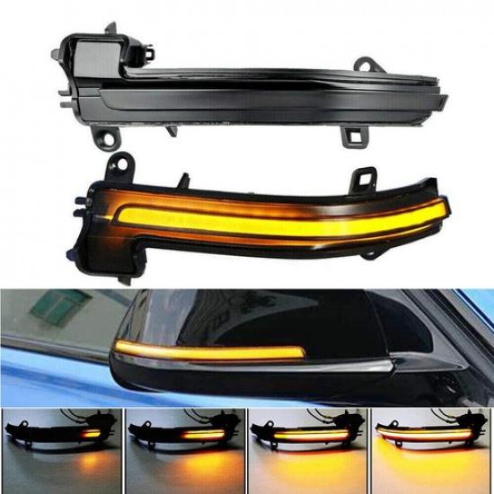 2* Smoked Dynamic LED Side Mirror Turn Signal Lights For BMW F20 F30 F31 F35 F80