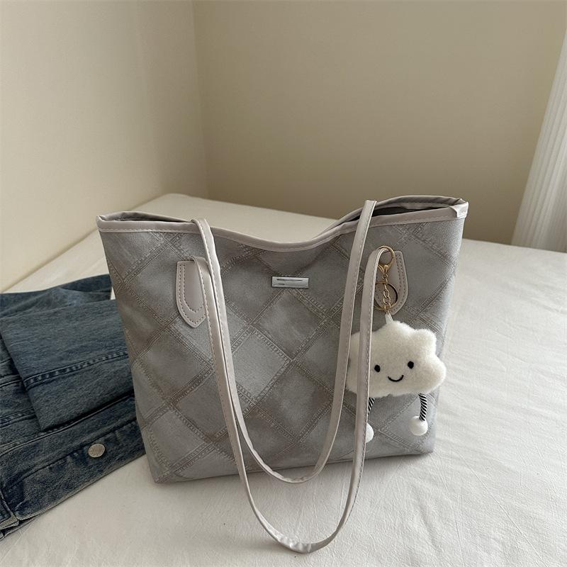 Simple and Fashionable Hand-held Large Capacity Tote Bag Korean Style Fashion Underarm Bag Summer Class Commuter Shoulder Bag