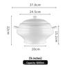 Double-Handled Ceramic Cantonese Stew Pot with Lid - Large Soup Bowl for Household or Hotel Use