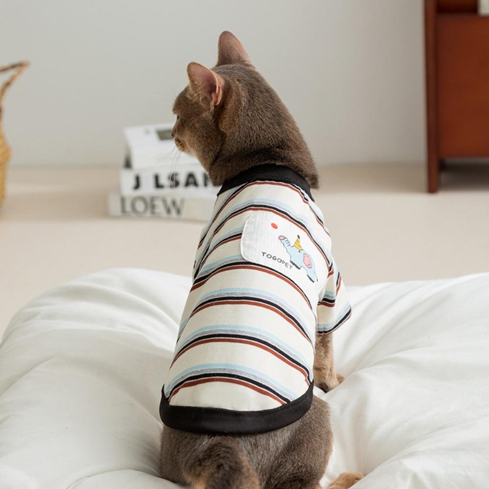 

Summer Thin Pet Elephant Striped T-shirt Sun Protection Cool Puppy Pullover Dog Vest Pet Supplies XL фиолетовый