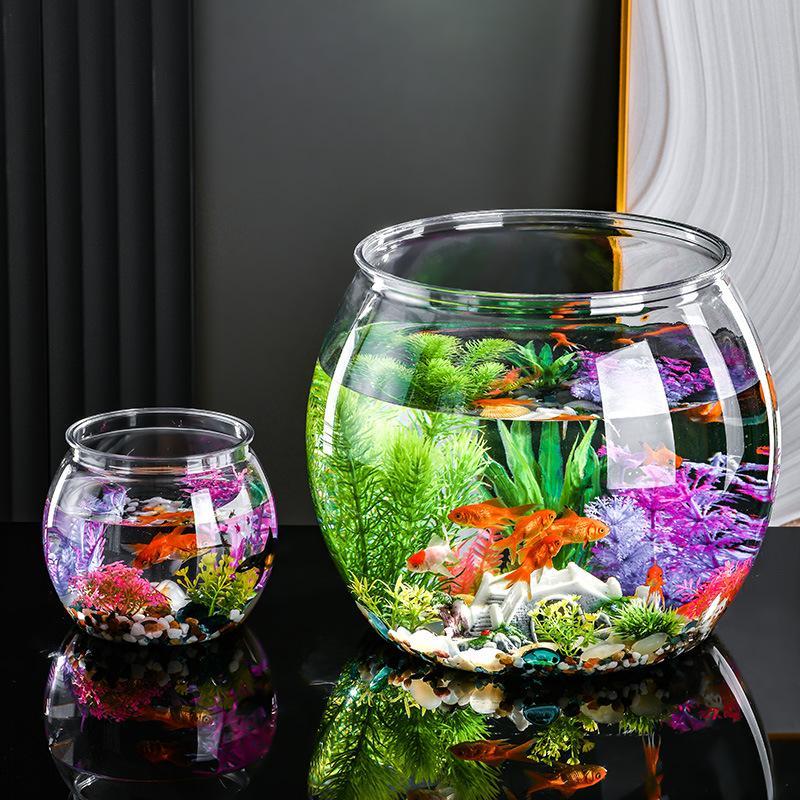 Bolas de Peces de Plástico Redondas Transparentes Bol para Peces Dorados Acuario Maceta Hidropónica Contenedor Floral Para Centro de Mesa Peces Decoración del Hogar