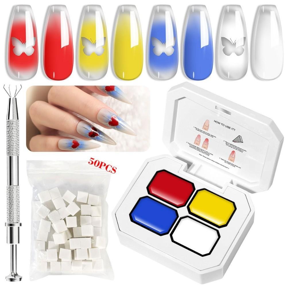 Sponge pentru Nail Art Foarte Saturat Gel cu Pigment Culoare 4/9/12 Culori pentru Unghii DIY Nail Art
