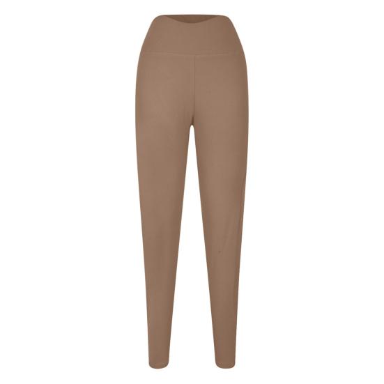 Yoga Pants High Waist Tummy Control Leggings Solid Color Flatten Belly Slimming Sport Pants Running Fitness Daily Wear