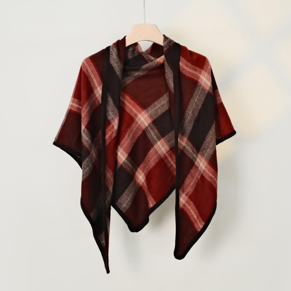 Faux Cashmere Plaid Shawl Warmth Scarfs Fashion Women s Scarf Autumn Winter