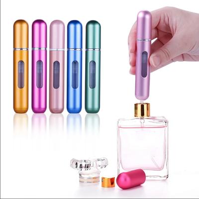 5ml Bottom Charge Perfume Refillable Bottle Recipiente Líquido Para Cosméticos Spray Bottling Dispenser Press Head Portable Travel