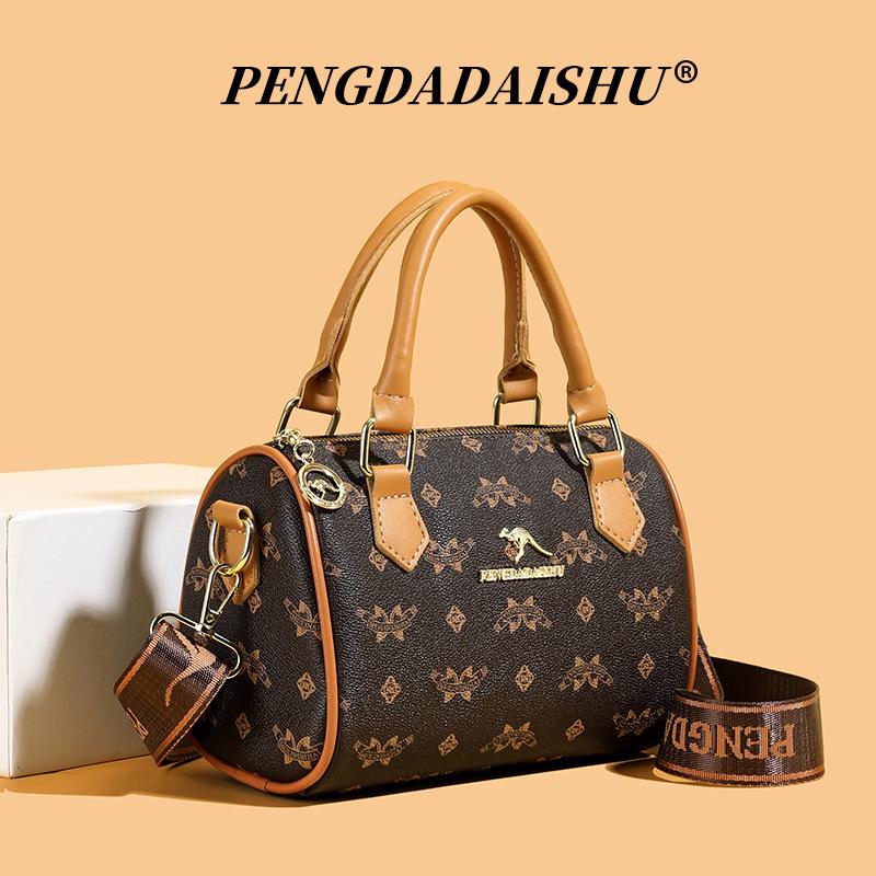 

Классическая сумка-бостон с принтом - Женская сумка для поездок на работу и путешествий, Сумка через плечо 22*12*15 cm