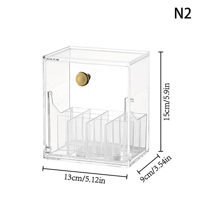 

Front Flap Lid Makeup Brush Holder Clear Cosmetic Brush Storage Box Acrylic Makeup Brush Holder Slant Desk Makeup Tool Container