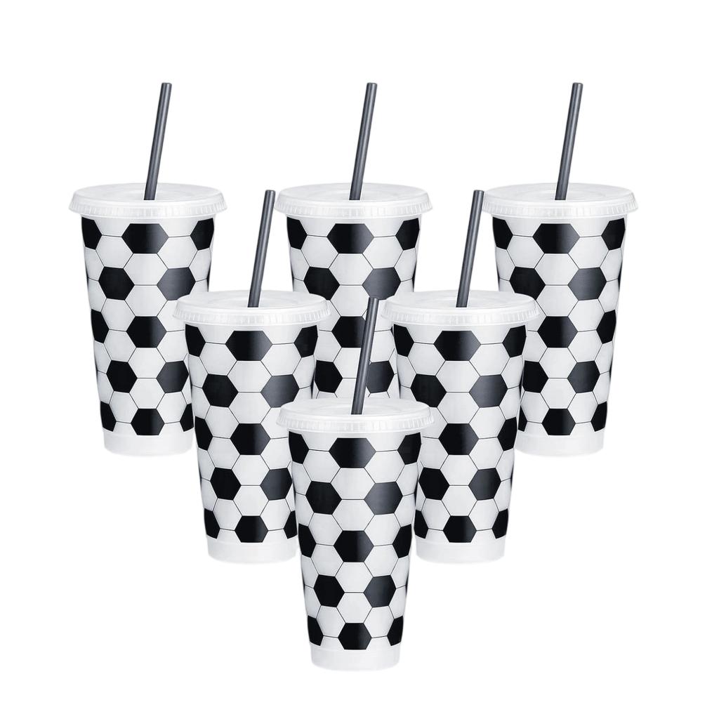 Wiederverwendbarer Plastik-Fußballbecher, Fan-Fußballparty-Geschenk, Sportthema-Wasserflasche, 24 oz, Umweltfreundlich