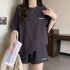 Summer 2025 Women's Sporty Two-Piece Set: Fashionable Shorts & Short-Sleeve Tee for a Versatile, Relaxed Look