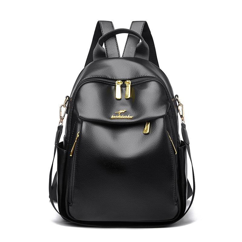 Women's PU Backpack Durable Shoulder Bag Large Capacity Travel Backpack