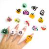 50PCS LED Luminous Halloween Rings Creative Pumpkin Ghost Skull Glowing In Dark Rings For Halloween Party Decoration Supplies