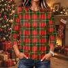Women's Christmas Print Long Sleeve Neck Pullover Top