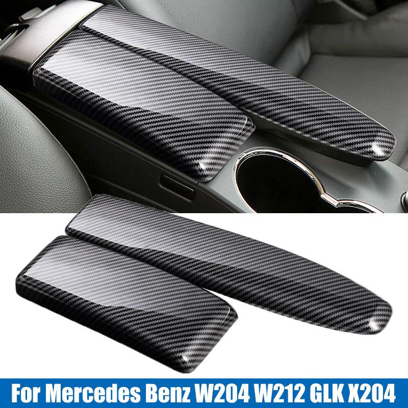 2Pcs LHD Car Center Console Armrest Box Trim Cover Fit for Mercedes Benz W204 X204 W212 X204 Only for Left Hand Drive Car