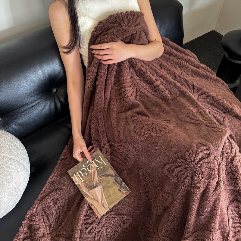 New Butterfly Velvet Blanket - Thick Winter Flannel Bed Sheet