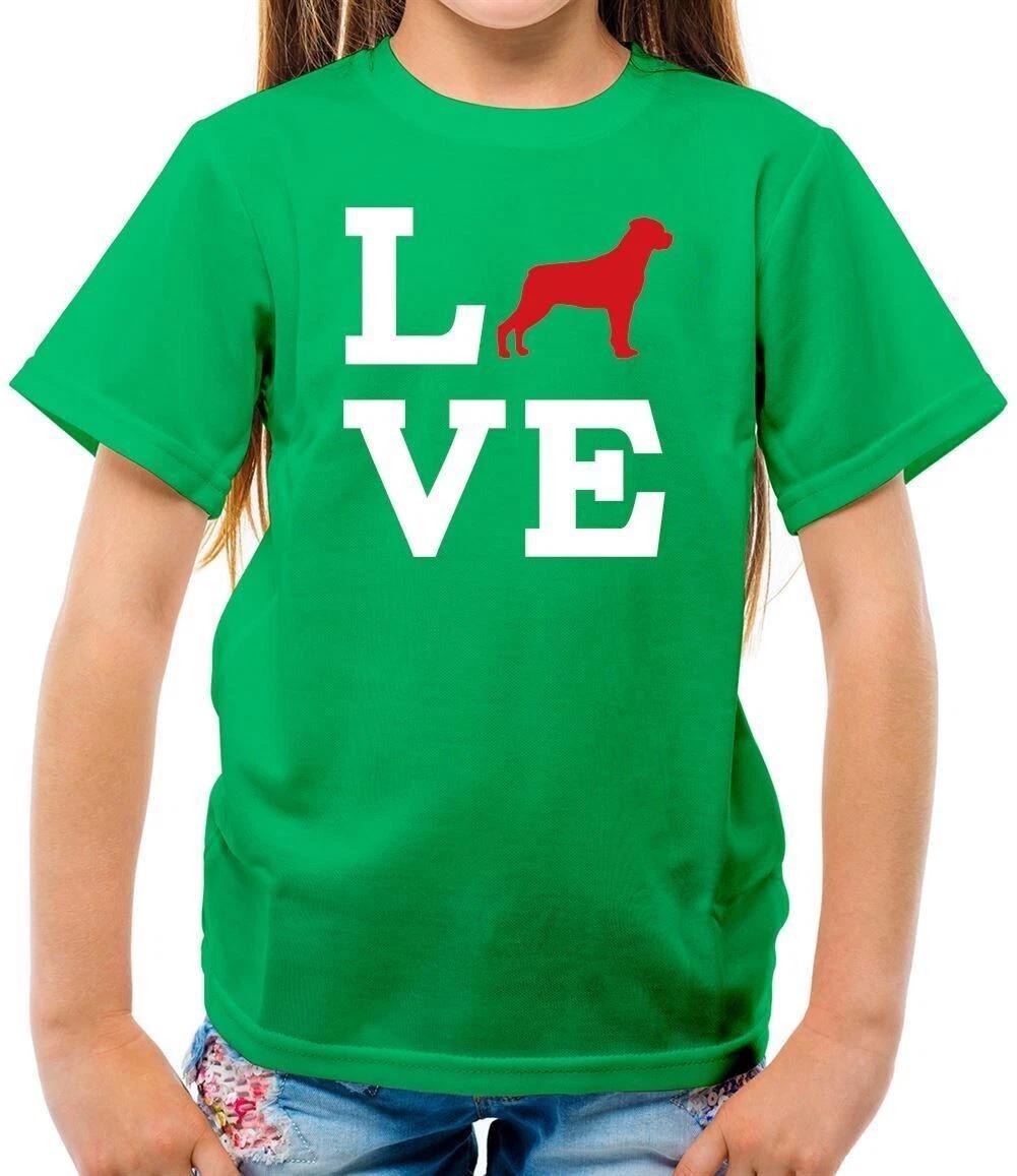 Love Rottweiler Dog Silhouette - Kids T-Shirt - Dogs Puppies Love Rotty 100