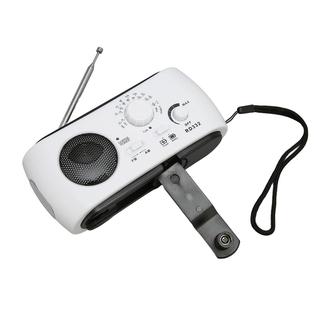 Solar Hand Crank Radio Multifunction Rechargeable Emergency Radio with Flashlight Function for Outdoor Camping Hiking