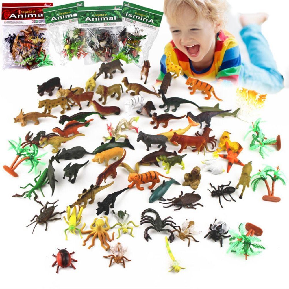 12PCS Farm Animal Mini Dinosaur Action Figure Mini Safari Animal Toys Rex Model Decoration Toys Toy