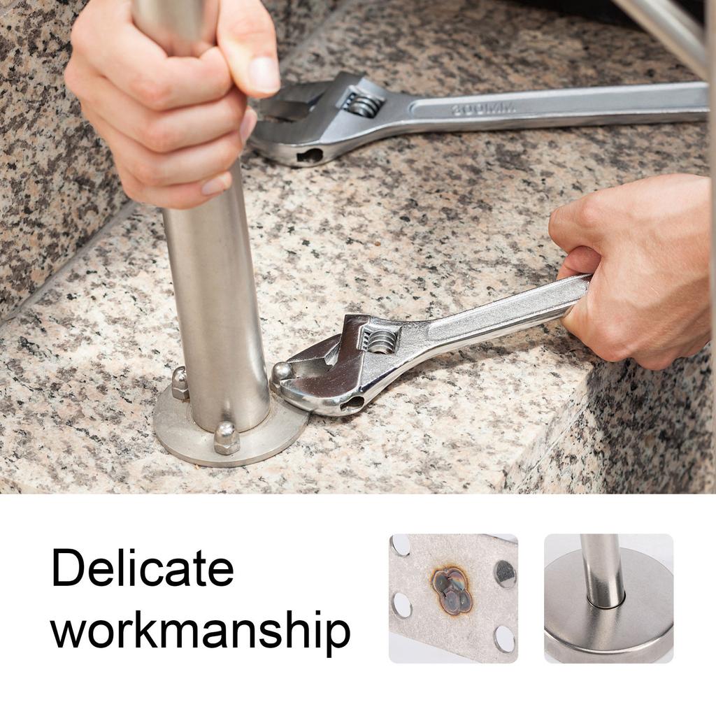 5Pcs Solid Stainless Steel Handrail Brackets Easy Install High Strength Support for Office Corridor Stair Rail