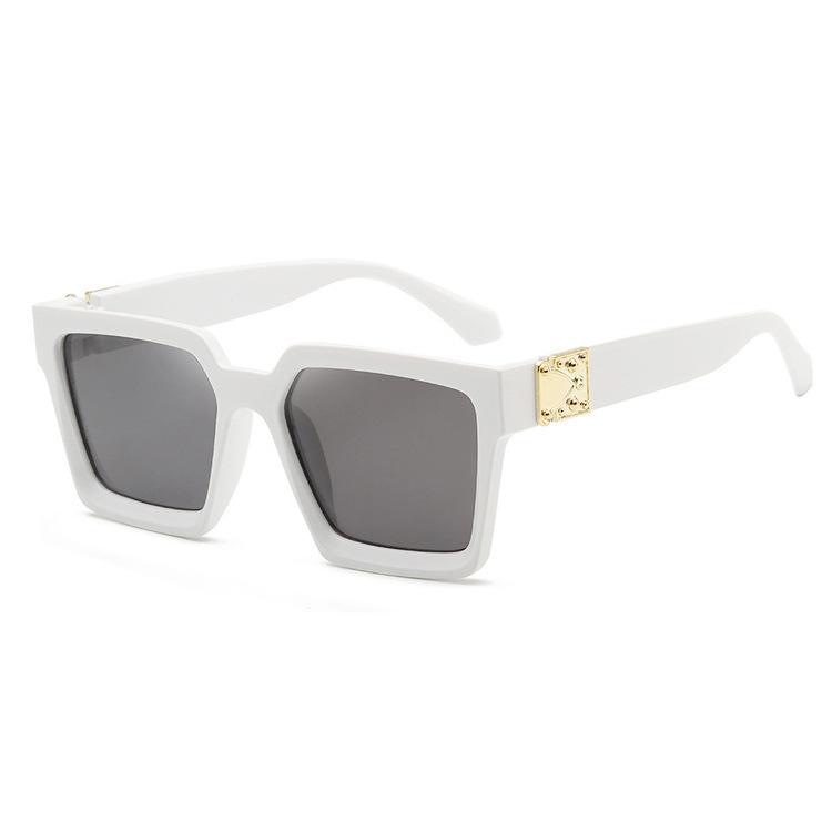 New Cross-border Large Square Frame Sunglasses Unisex UV Protection Fashion Trendy Vintage European American Style Hot Selling Outdoor Sun Glasses