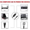 5.5*2.1mm WiFi to Powerbank Cable Connector DC 5V to 12V USB Cable Boost Converter Step-up Cord for Wifi Router Modem Fan