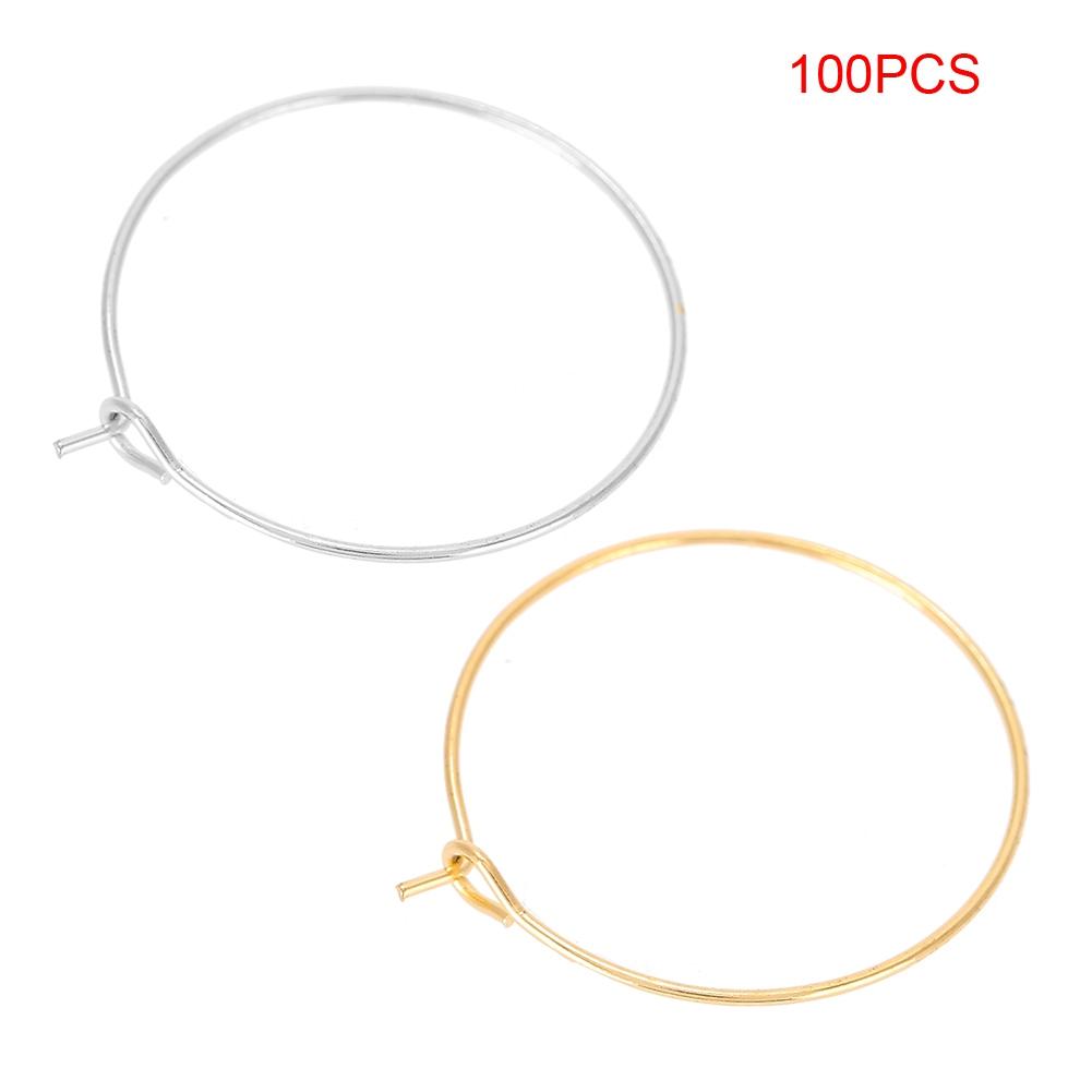 

100 шт сталь круг серьги петли вино стекло обруч кольцо ювелирные изделия находки