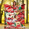 Christmas Gift Halloween Themed Cola Beverage Coca Cola Blanket Soft Home Furnishing Nap Decoration Four Seasons Warm Sherpa Blanket U24
