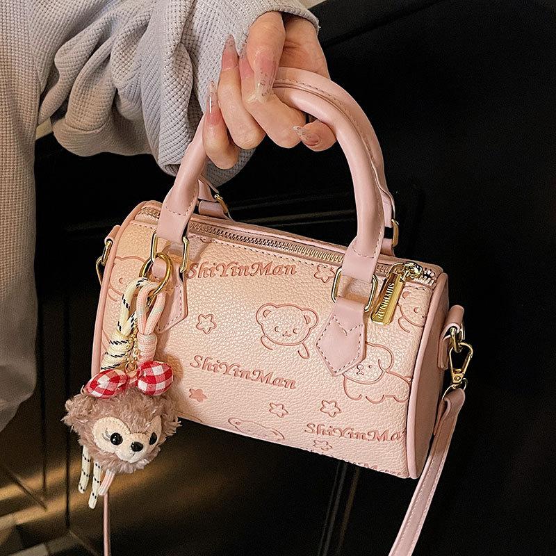 Korean Version Hot Sale Fashion Cute Print High Sense Portable Pillow Bag Temperament Versatile Casual Commuter Messenger Women's Bag