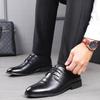 Korean Men'S Business Shoes Formal Leather Shoes Casual Office School Shoes JZ-8337