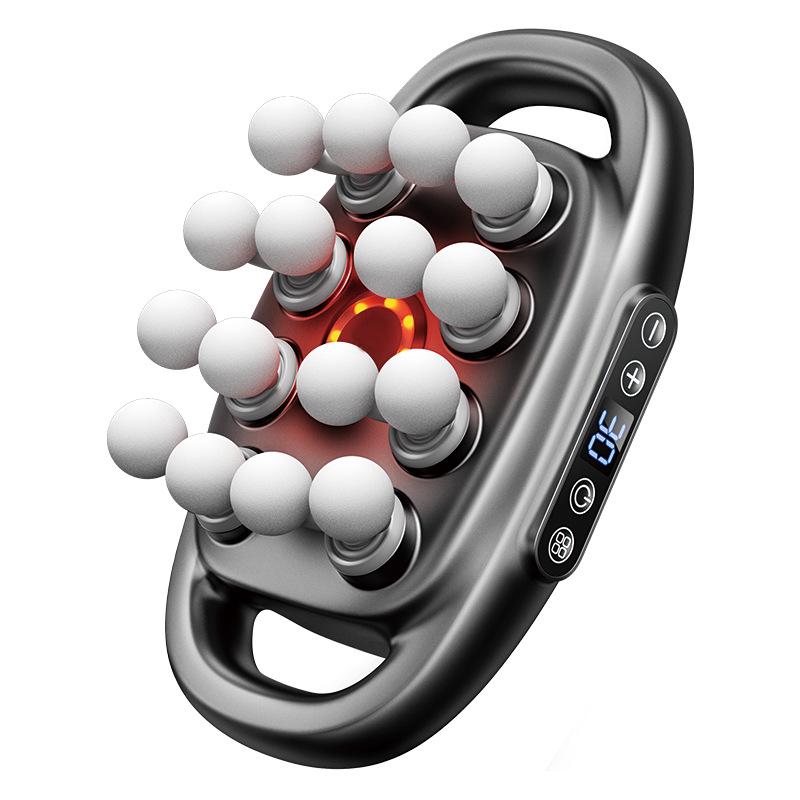 Cross 16-Head Muscle Massager: High Thrust Electric Fascia Gun with Multi-Heads