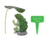 Innovative Broccoli Frog Ornament Patio Garden Rockery Resin Animal Landscaping Decoration