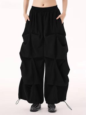 Wide Leg Pants Elastic Waist Pant GYX1802