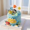 15 Stück Meer Ozean Kuchen Topper Krabbe Seestern Muscheln Kuchen Dekorationen für Meer Ozean Thema Babyparty Geburtstagsfeier Zubehör