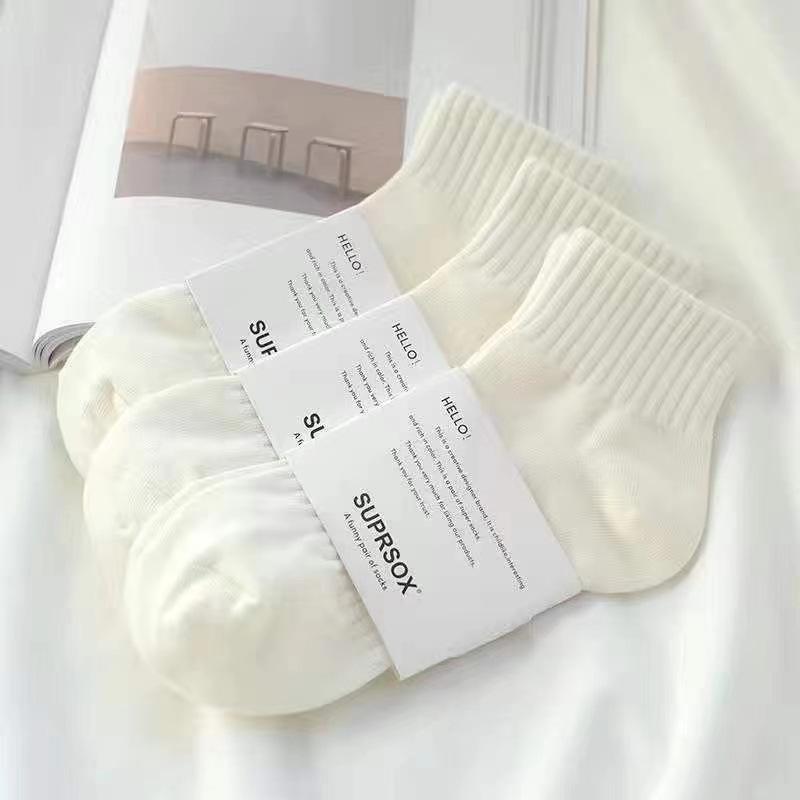 Solid-colored Short Socks, Unisex Sports Spring and Summer Sweat-absorbing, Odor-proof and Versatile Socks