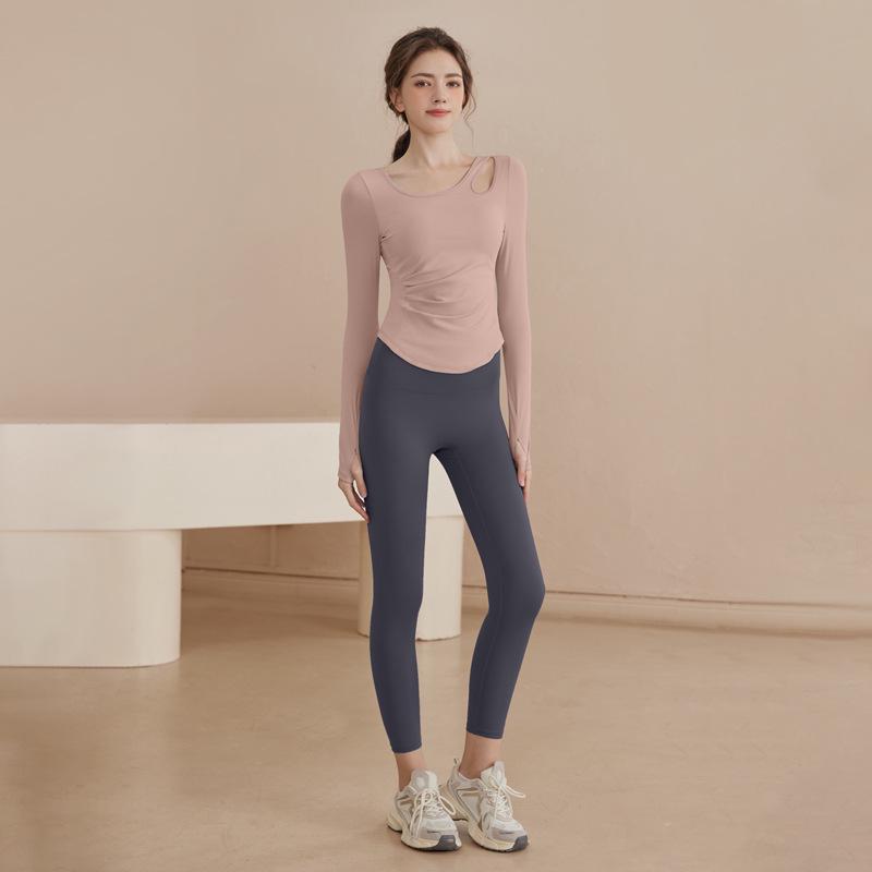 Youyou Women's Quick-Dry Yoga & Pilates Long Sleeve Tops - 2025 Collection