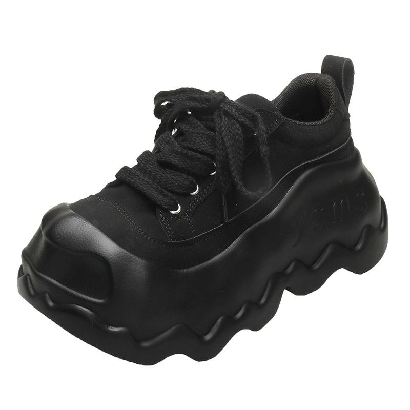 

Daddy shoes women s autumn and winter new Maillard retro lace-up casual sports shoes platform heightening board shoes 39