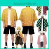 High Quality Breathable Anime Demon Slayer Kimetsu No Yaiba Kamado Nezuko Cosplay Loose Haori Coat Tops