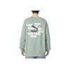 Puma Classics Logo Print Casual Sports Pullover Sweatshirt Men Sweatshirt Green 624941-54