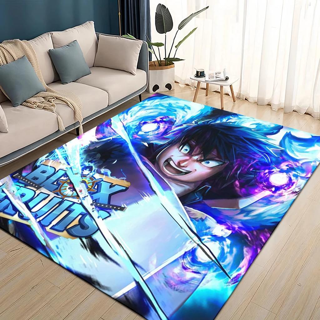 3D B-Blox Fruit 27 Style New Cartoon Carpet Rug for Living Room Bedroom Home Sofa Decoration,Kids Play Non-slip Floor Mat