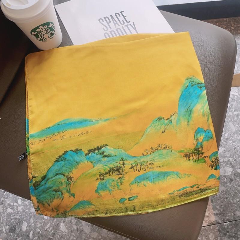 Modenäsduk Halsdukar Kvinnor Fyrkantiga Hradband Små Sjalar Wraps Sacrfs 70x70cm