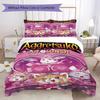 Aggretsuko Pattern Bedding,Quilt Set Quilt Cover Pillowcase Home Birthday Gift (1*duvet cover+2*pillowcase,without core)ASJT261020028