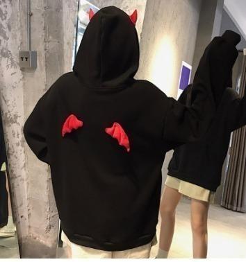 

[Б/У] Толстовка Дьявола, Черная, Женский топ, Размер XL