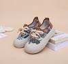 Fashion 2025 Summer Canvas Shoes Women's Shoes Color blocked Cartoon Lace Fashion Casual Shoes Lightweight Soft soled loafers