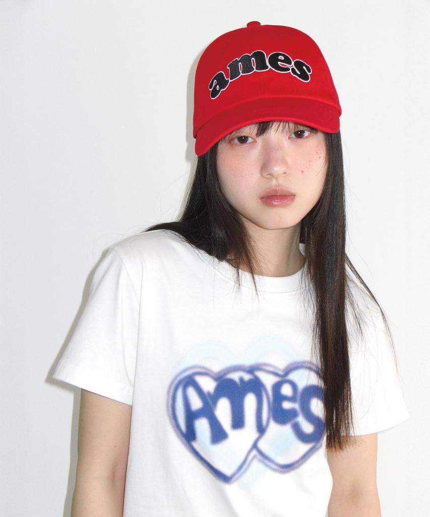 AMES-WORLDWIDE Ames Arch Ball Cap Red