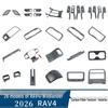 Passt für 26 Toyota RAV4 und Wildlander Modelle: Schaltkulissenrahmen, Innenarmlehne, Lenkrad, Mittelkonsole, Lüftungsdüse hinten.