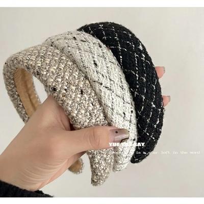 Tweed Embossed Headband Hairband Bandana Accessories