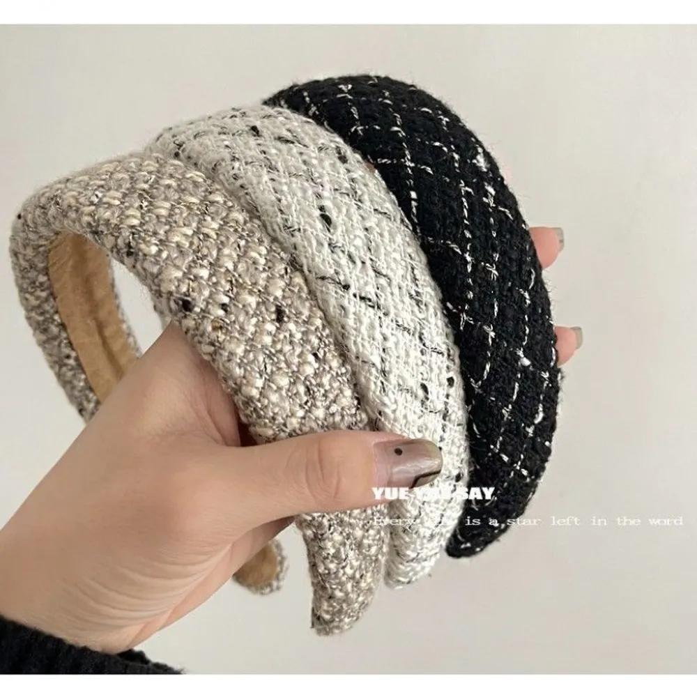 Tweed embossed headband hairband bandana accessories gray