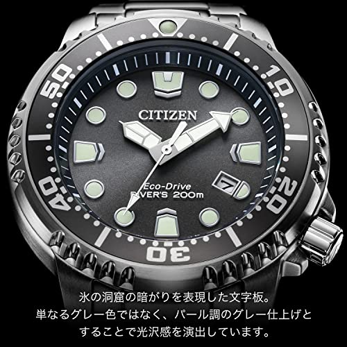 Citizen PROMASTER Marine Series Diver's Watch BN0165-50H 200m Waterproof Solar Eco-Drive Analog Men's Gray Outdoor